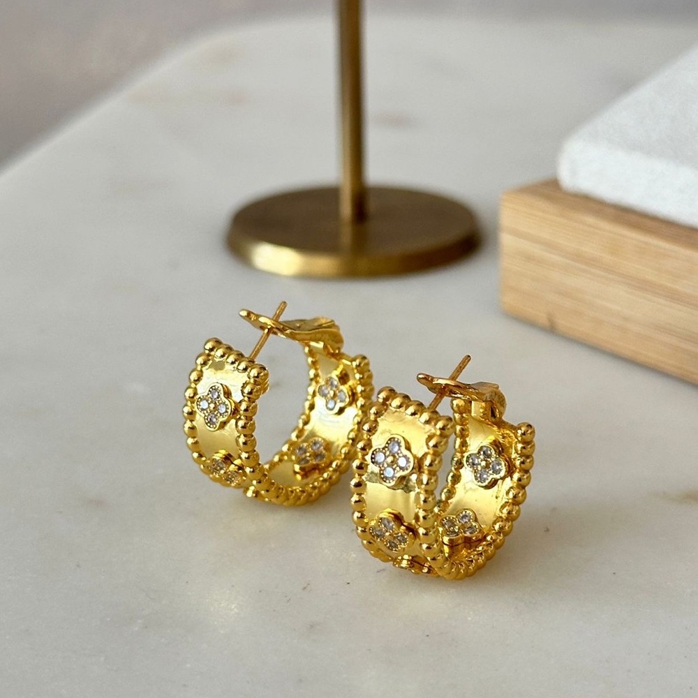 Gold earrings